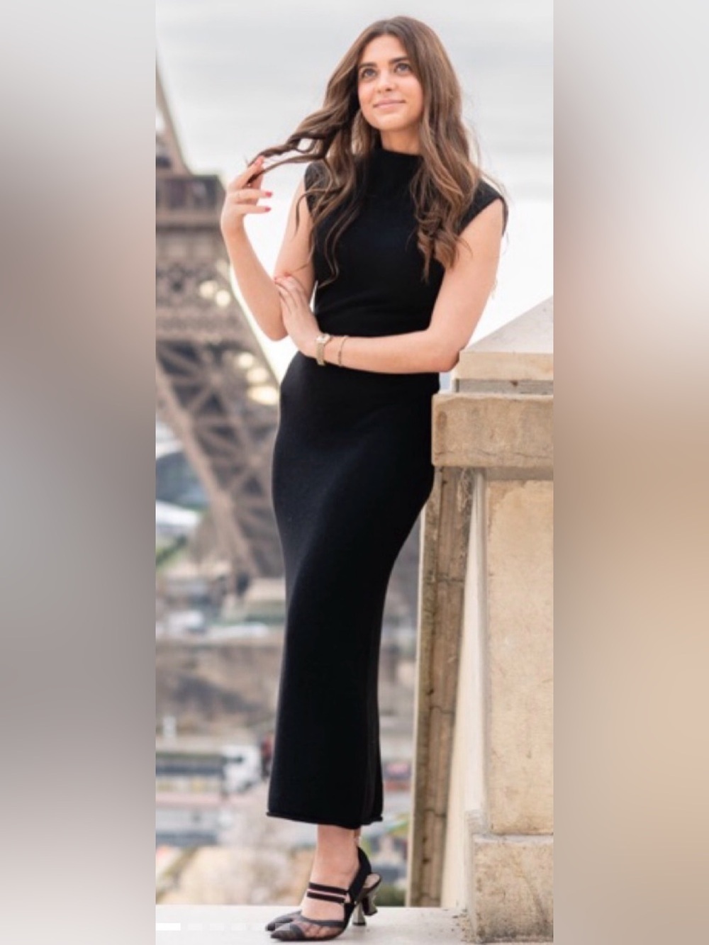 ANTONIO MELANI RIBBED KNIT MIDI DRESS Sz. L. CASUAL ELEGANCE, SEXY. DAY TO EVE